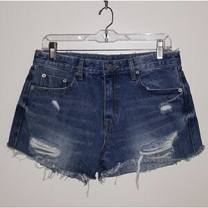 Wednesday Distressed Jean Shorts Size M